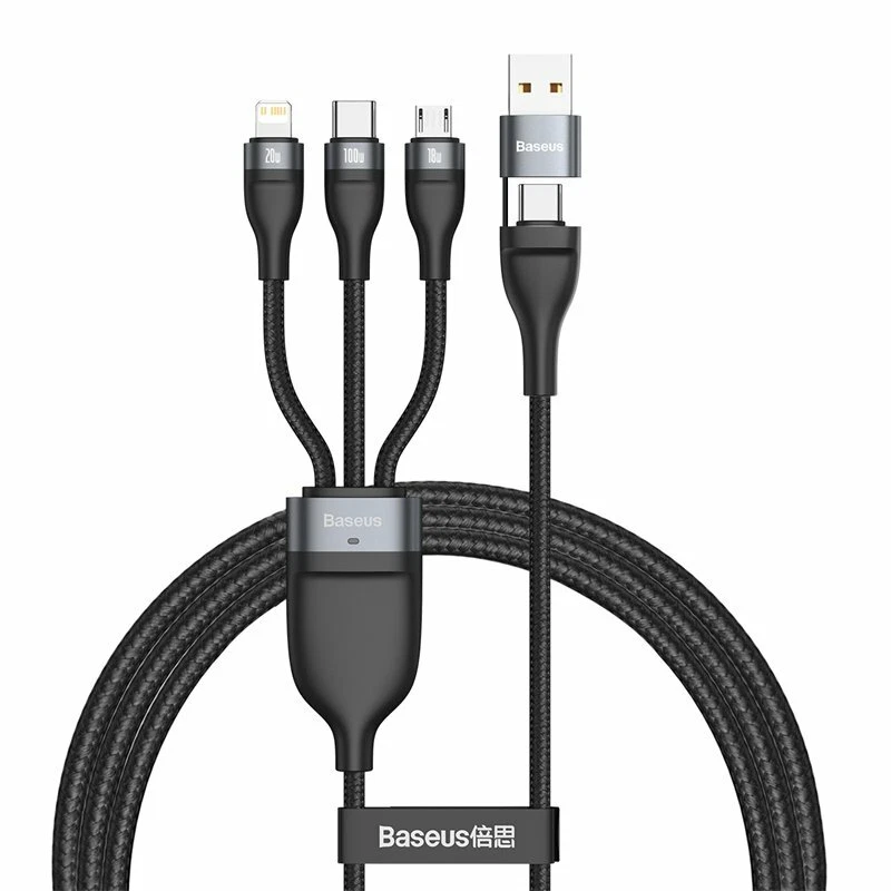 Baseus 100W 5in1 USB C Kabel Schnell Handy Ladekabel Für iPhone 15 Samsung S21