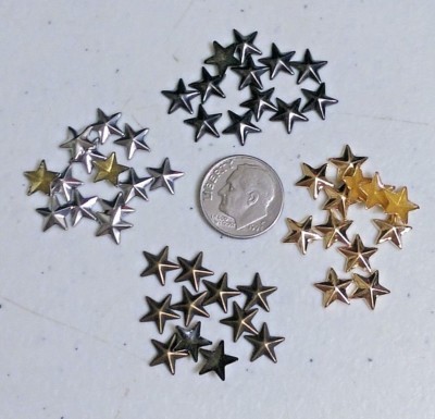 Pkg of 50 HOTFIX STAR 5/16'' (8mm) Glue-back Studs for Crafts Choose Color