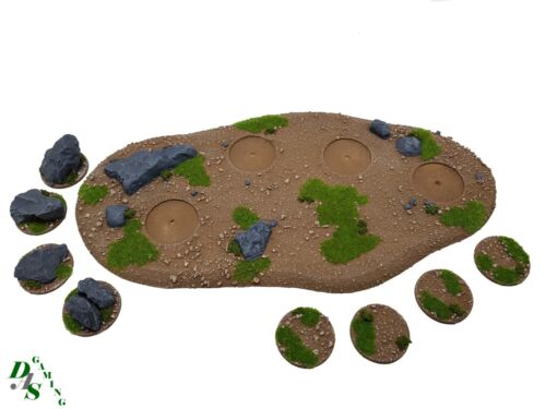 Modular Forest/Rocky Terrain Bases Wargames Terrain - Afbeelding 1 van 11