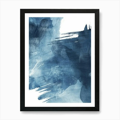 Abstraktes Aquarell Pinselstriche ein gerahmtes Wandbild Poster Leinwanddruck Bild