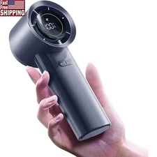 Portable Mini Turbo Jet Fan Rechargeable USB Cooling Handheld Home Travel Gray