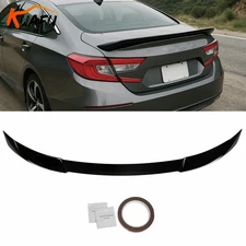 Rear Trunk Spoiler For 2018-2022 2019 Honda Accord Gloss Black JDM V Style