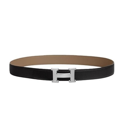 Hermes H Schnalle wendbar doppelseitig 32 mm schwarz Safari silber matt 150458853
