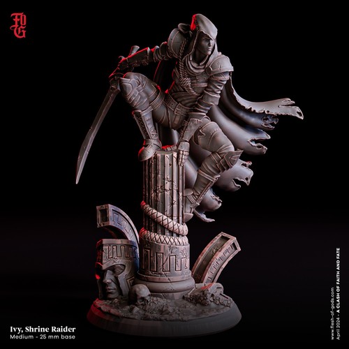 A Clash of Faith & Fate by Flesh of Gods Mini in resina DnD stampata in 3D - Foto 50 di 58