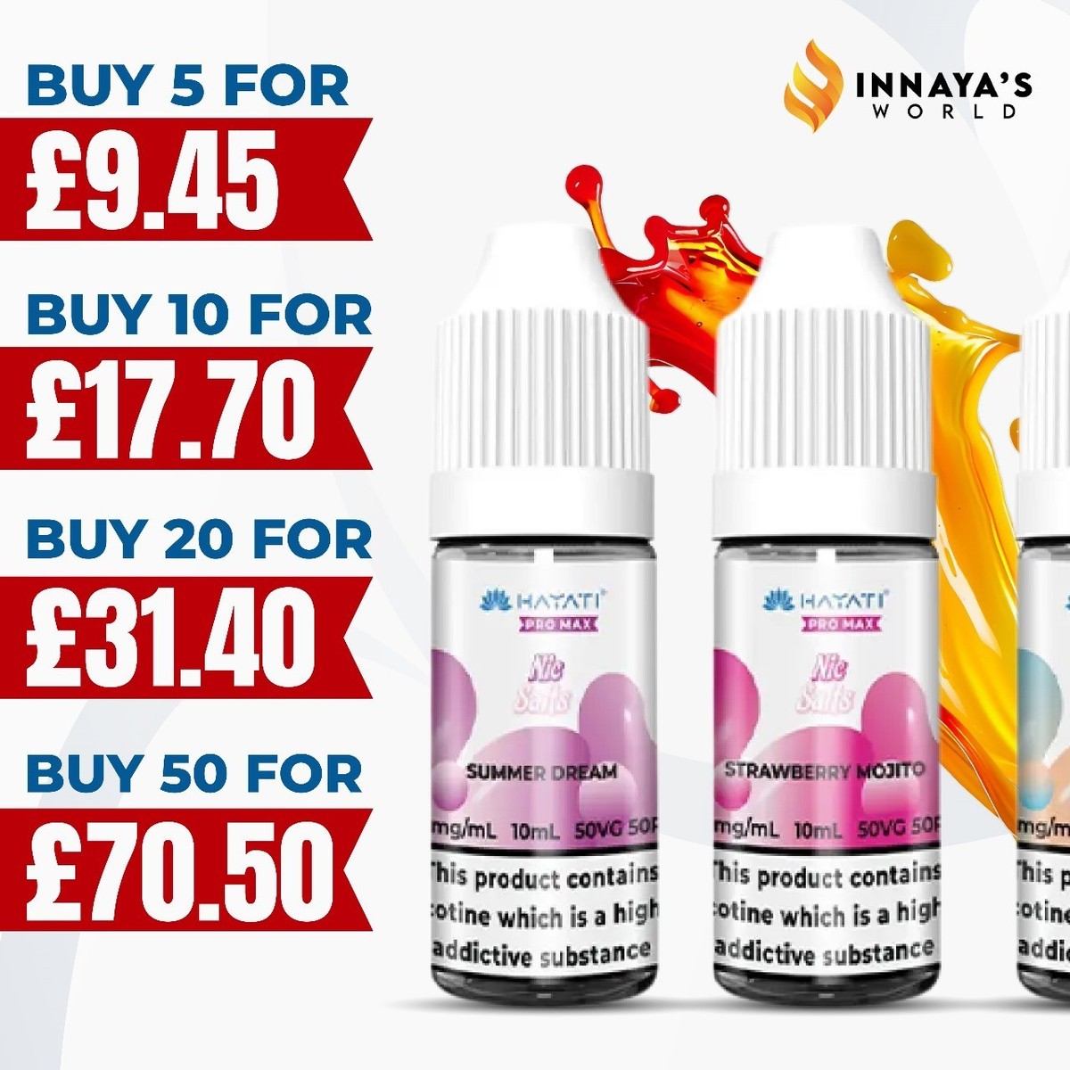 Hayati Pro Max Nic Salt 10ml 20mg 50VG/50PG Pod E Liquid Vape