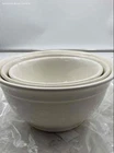Vintage McCoy Pottery White Decorative Collectible Mixing Bowls Lot Of 3