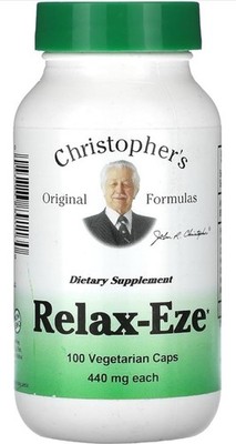 Dr. Christopher s Relax-Eze 100 Veg Caps 440 mg Each   2 Pack Herbal Formula