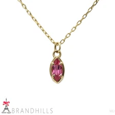Agate Pink Sapphire Necklace K14 Yellow Gold agete     From Japan