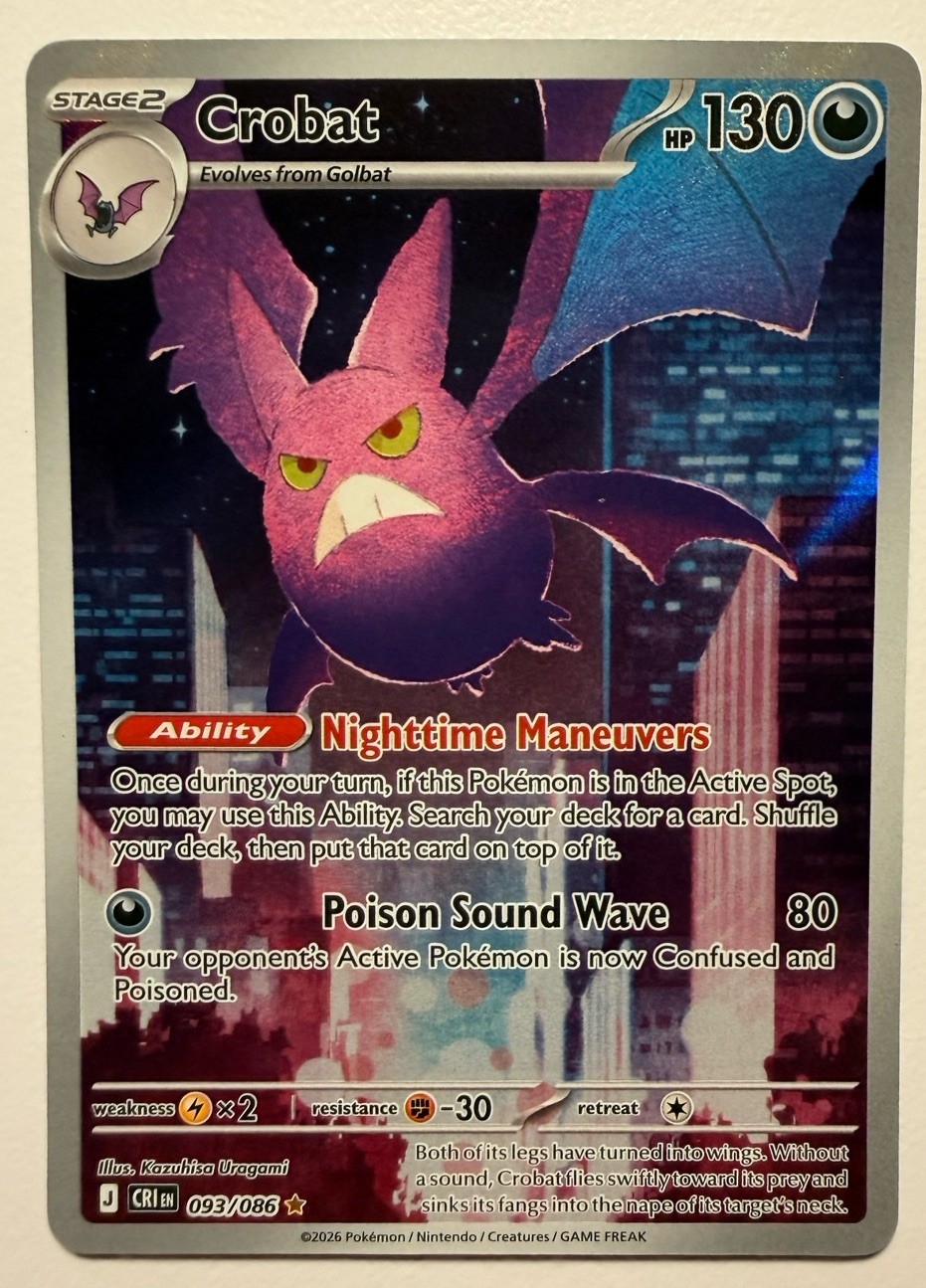 Crobat 093/086 Chaos Rising Pokemon TCG Card Illustration Rare 93 NM