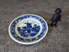 Assiette décorative en porcelaine de hollande BLAUW DELFTS Distel SCR.