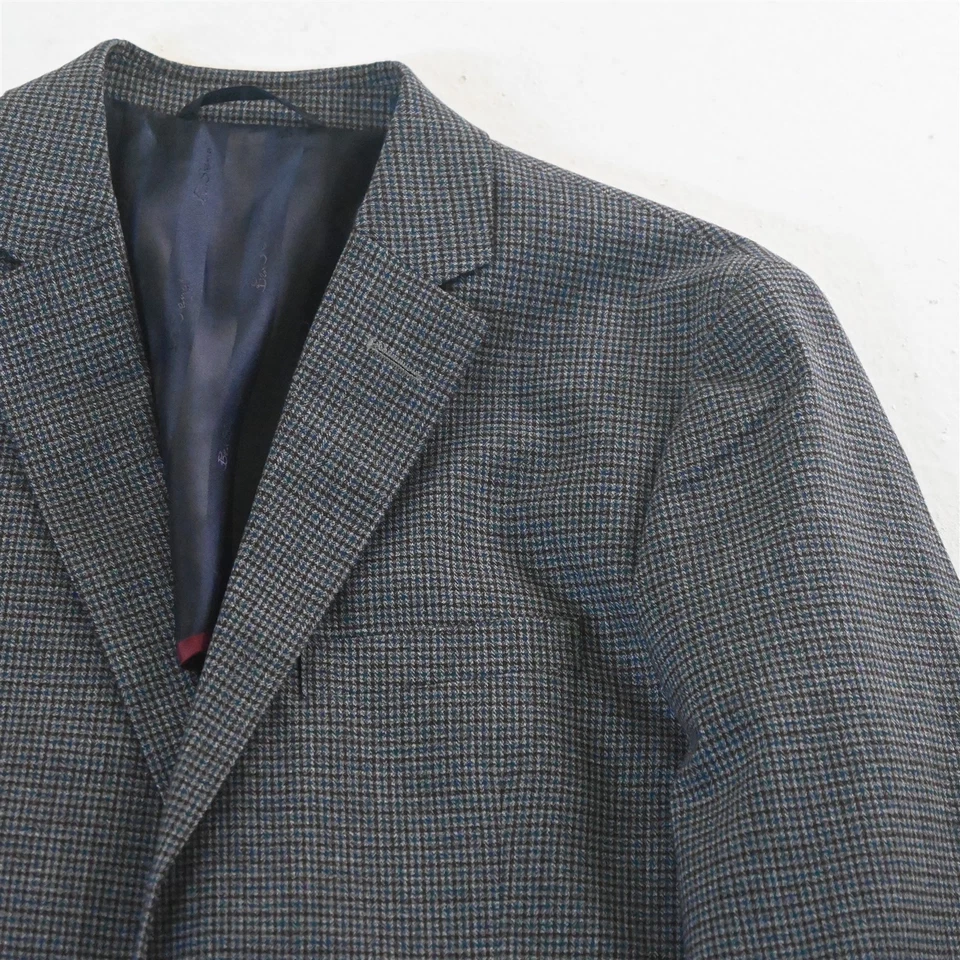 Ben Sherman 38R Azul Gris Cuadros Suave Hombro Hombres Blazer Traje Chaqueta Abrigo Deportivo Foto 2 de 4