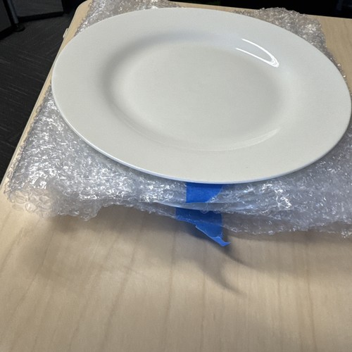 All White Rim by Chef-ol-o-gy DINNER PLATE 10 1/2" SET Of 4 - Picture 7 of 8