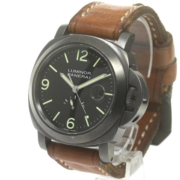 Panerai — Officine Panerai Luminor Power Reserve PAM00028 43mm SS Black Dial Watch #C3228