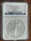 2007 AMERICAN SILVER EAGLE NGC MS69 EARLY RELEASES