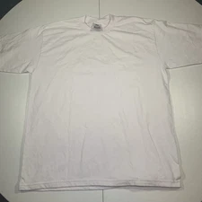 Vintage Mens Pro Club T Shirt White Blank Heavy Weight Made In USA Size L/XL