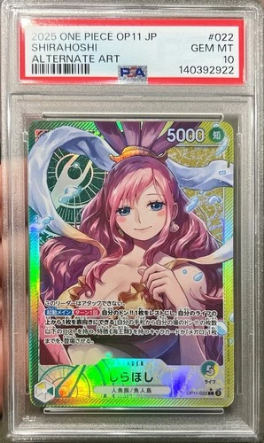 2025 One Piece Japanese Shirahoshi OP11-022 Leader Alt Art PSA 10 Gem Mint