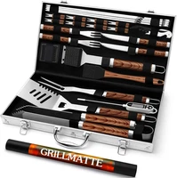Grilliance 26 StüCke Edelstahl GrillzubehöR Set Hochwertiger Bbq Grillbesteck