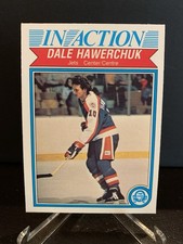 1982-83 O-Pee-Chee DALE HAWERCHUK IN ACTION HOCKEY CARD #381 WINNIPEG JETS