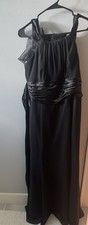 Unused Women’s Dress- Black Chiffon Gown – Size 12 – Style F12732BLACK – NWT