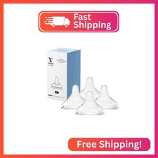 yanyoyo Silicone Bottle Nipple, Anti Colic Nipples for Baby, Natural Feel, S, 1