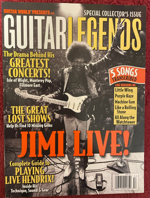 Guitar Legends Magazine Jimi Live!  Play Like Jimi Special Collector s Edition