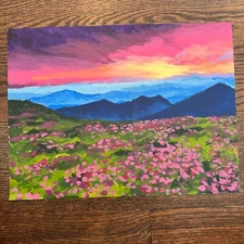 Original Landscape Painting: Acrylic on canvas paper 12"x16"