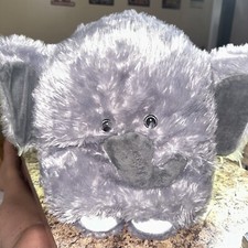 GOFFA PILLOW GRY ELEPHANT  14" INC STUFFED ANIMAL TOY