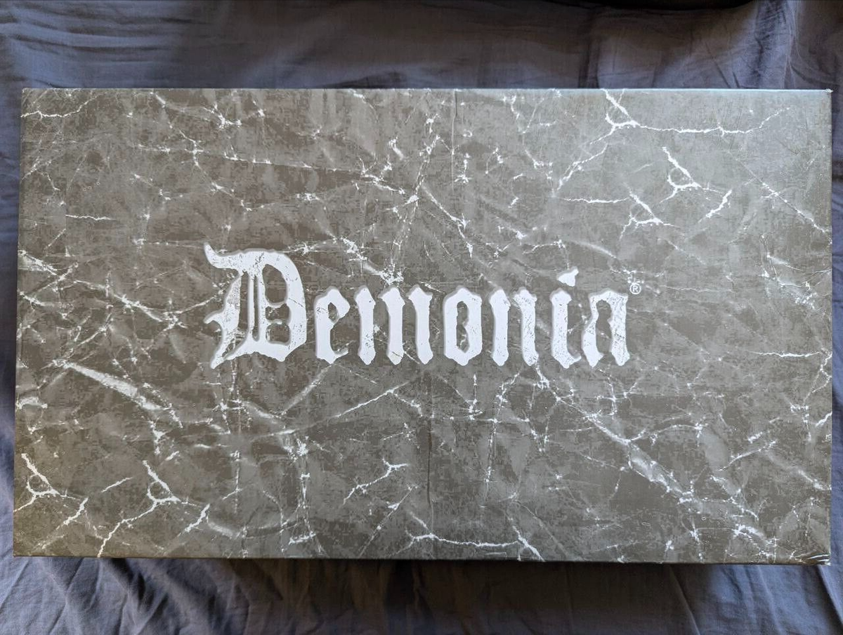 DEMONIA SHAKER-100 Black Vegan Leather - Knee High Boots Size 9 | eBay