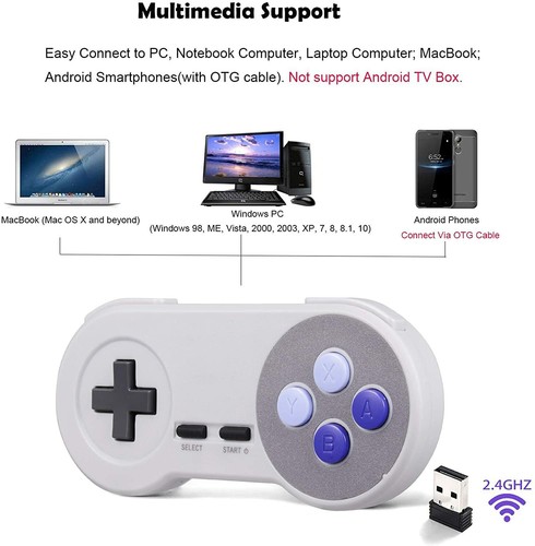 Wired/ Wireless SNES Controller USB Gamepad for PC MAC Raspberry Pi -Plug & Play - Picture 42 of 61