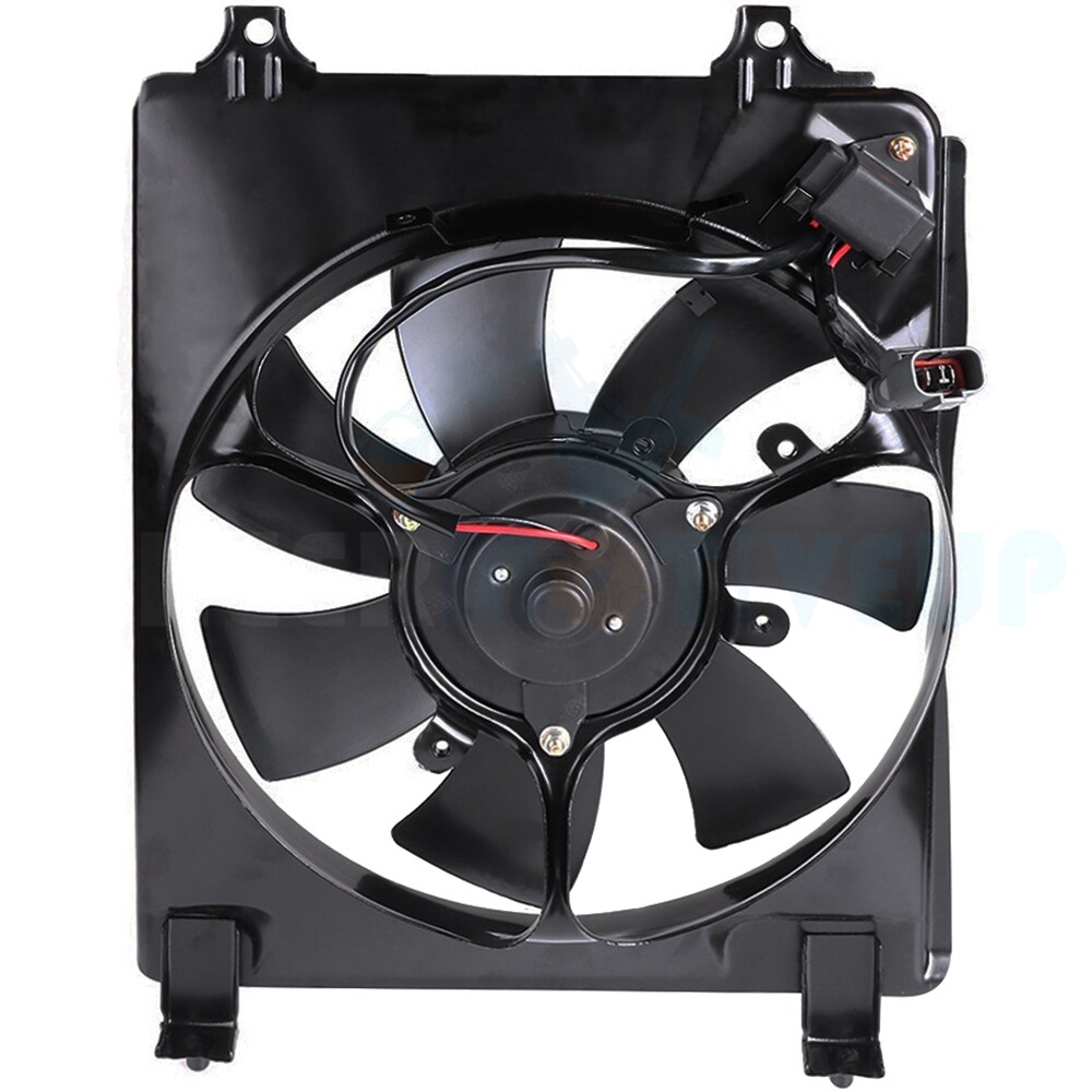 A/C Condenser Cooling Fan Radiator for 2006-2011 Honda Civic 1.8L 2.0L Black 12V