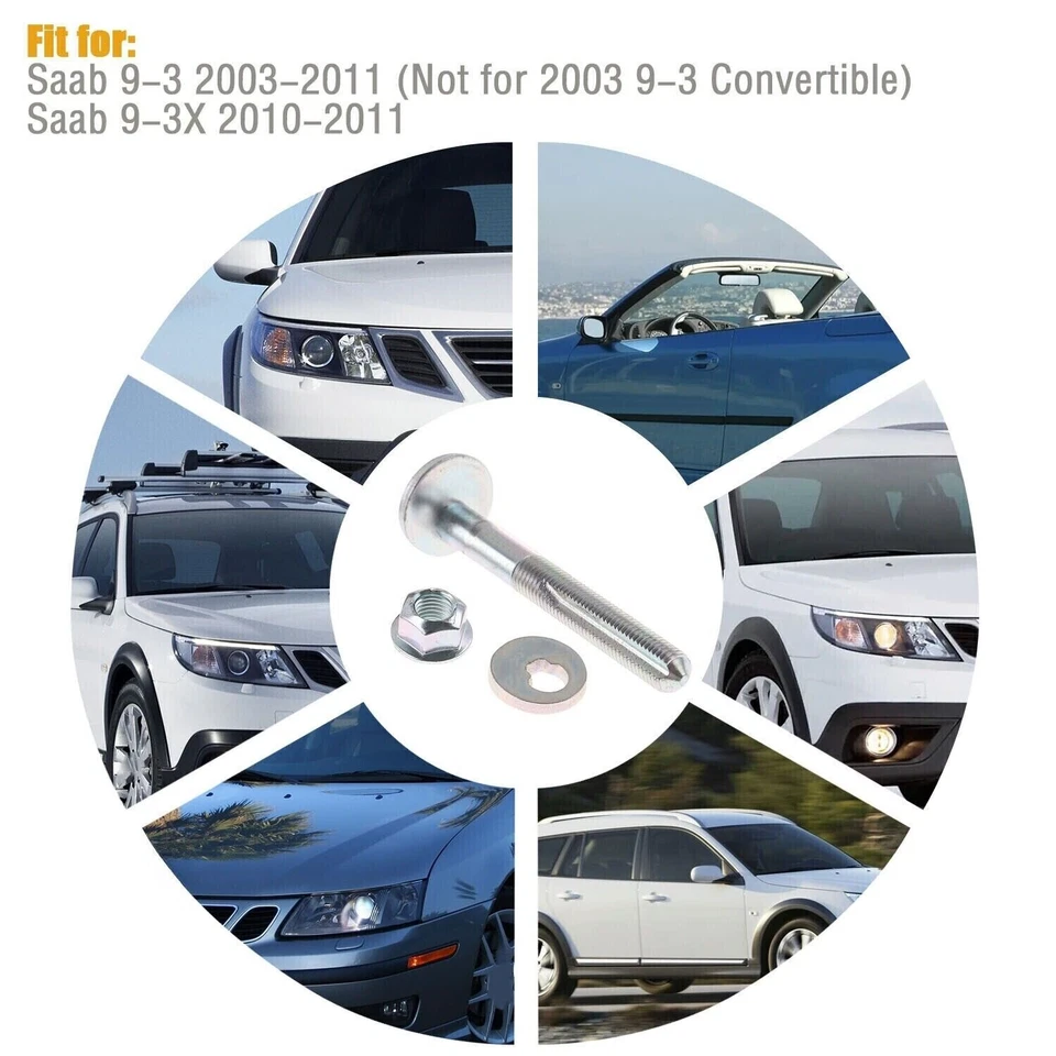 Kit de ajuste de perno de puntera trasero para Saab 9-3 9-3X 24422972 24428132 11094488 Foto 3 de 4