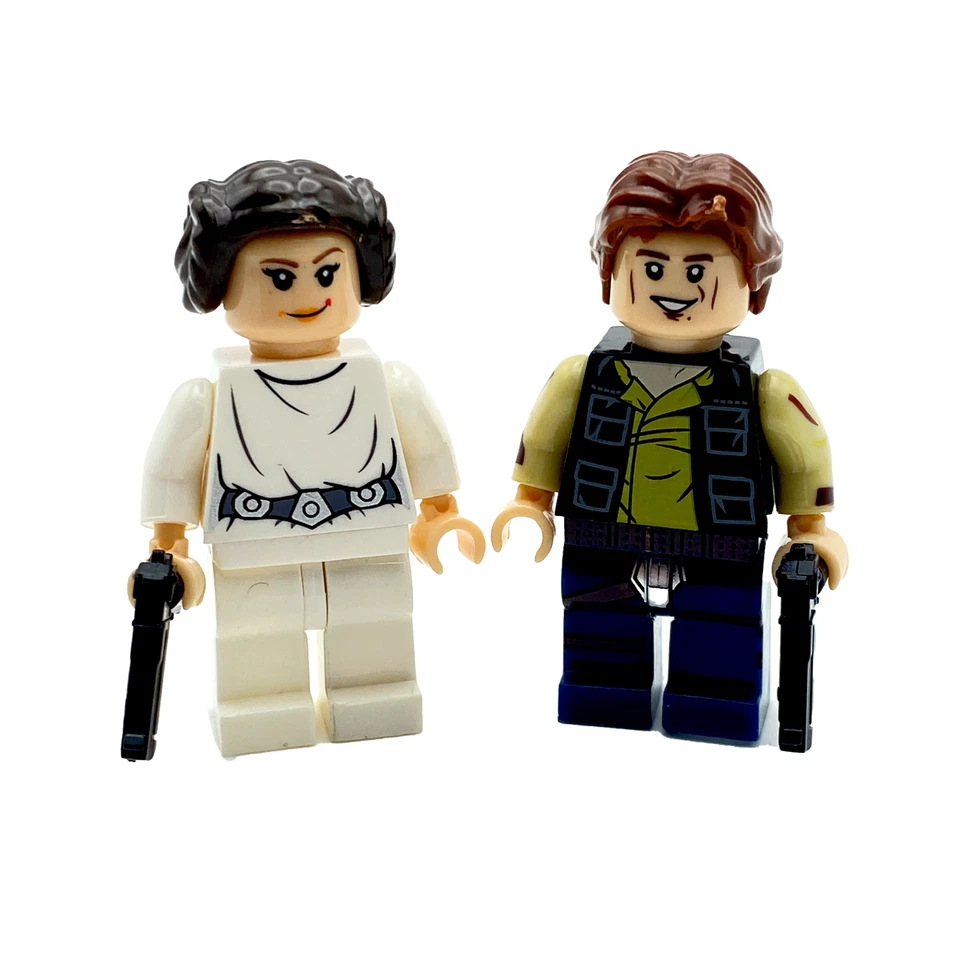 Star Wars Mini Action Figures Han Solo & Princess Leia Figure Duo Cake Toppers