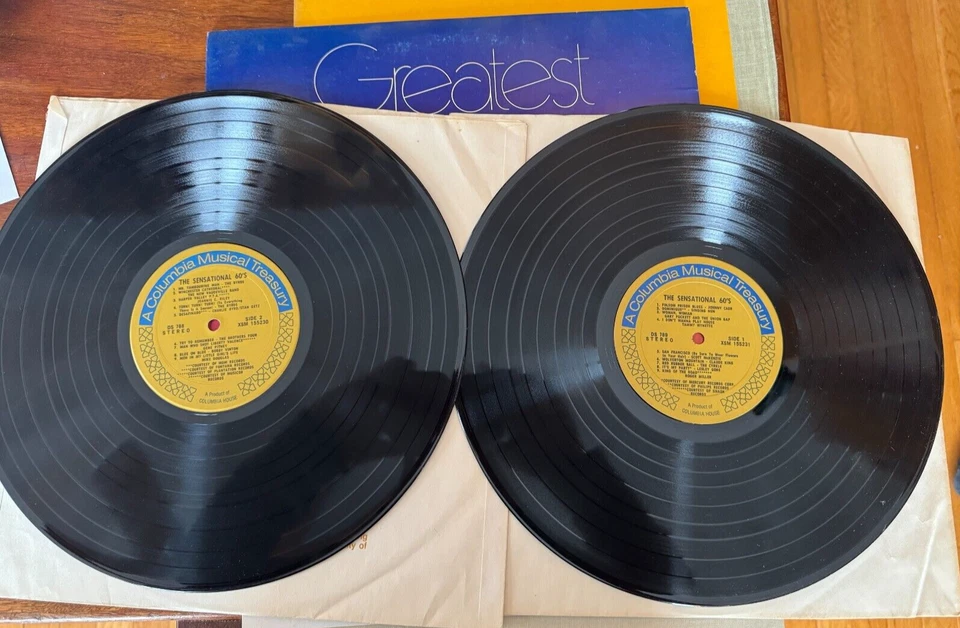 THE SENSATIONAL 60's-2 LPs-12" EXCELT-VG+ VARIOUS COMP. Pete Seeger, Dave Clark5 - Image 3 of 4