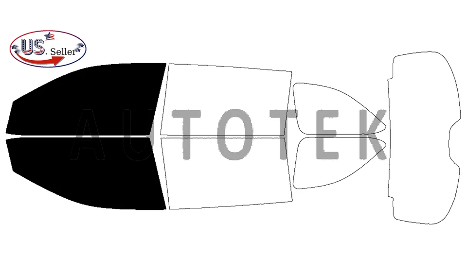 Película precortada ventanas delanteras de 2 puertas cualquier tono para Toyota Highlander 2014-2019 Foto 2 de 4