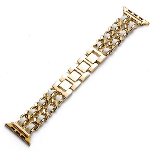 Für Apple Watch Ultra 49mm 9-1 SE 40/41/45mm Leder+ Metall Armband + Bling Hülle - Bild 48 von 73
