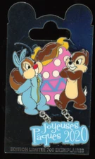 DLP DLRP Paris Joyeuses Pâques Easter Chip Dale LE 700 Disney Pin