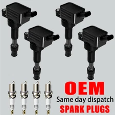 4X OEM Ignition Coil & 4X Iridium Spark Plug for Kia Forte Hyundai Elantra UF816