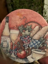 Lang Round  Empty Box “Wine Tasting” 6.75" tall x 6.5" Diameter