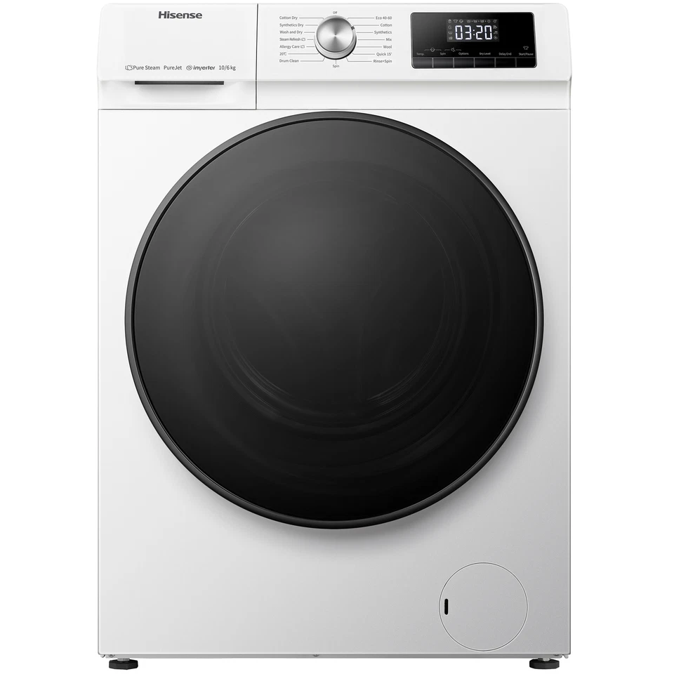 Lavasciuga Hisense 10+6 Kg WDQA1014EVJM Libera installazione Bianco D - Immagine 2 di 4