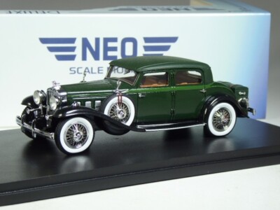 (KI-03-28) Neo Scale Models Stutz DV-32 Sedan Monte Carlo 1933 grün 1:43 in OVP