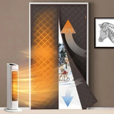 Cortina de puerta con aislamiento térmico magnético de 36" x 80",