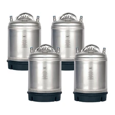 4 Pack of New 2.5 Gallon AMCYL Ball Lock Kegs for Homebrew Beer Nitro Cold Brew