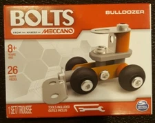 NEW Meccano BOLTS Steel BULLDOZER Building Construction Kit - 26pcs 