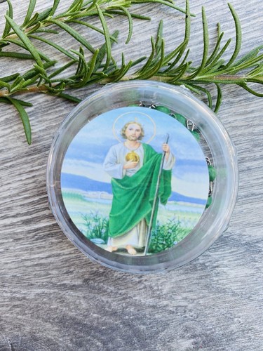 24 Baptism Party Favors,Rosaries ,St Jude Rosario,Boda,Wedding, San Jude Gifts - Picture 4 of 6