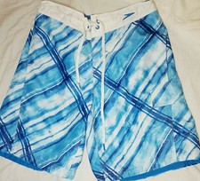 Speedo  Blue  White Swim Trunks  Men's Size Medium