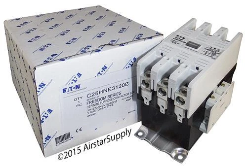 120 Amp Contactor C25HNE3120B Eaton / Cutler Hammer  3 Pole  208/240V Coil
