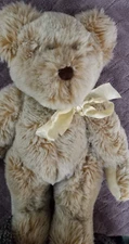Vintage 13.5" BABY BOYDS Tan Fully Jointed Musical Wind Up Teddy Bear 2000