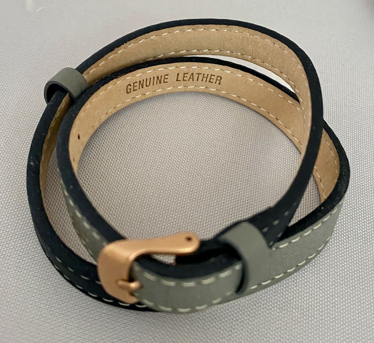 DANA BUCHMAN Made in Italy Black Leather Belt with Brushed Gold Buckle Bonfe Leather workshop; special deal on this gorgeous 30  main image 2