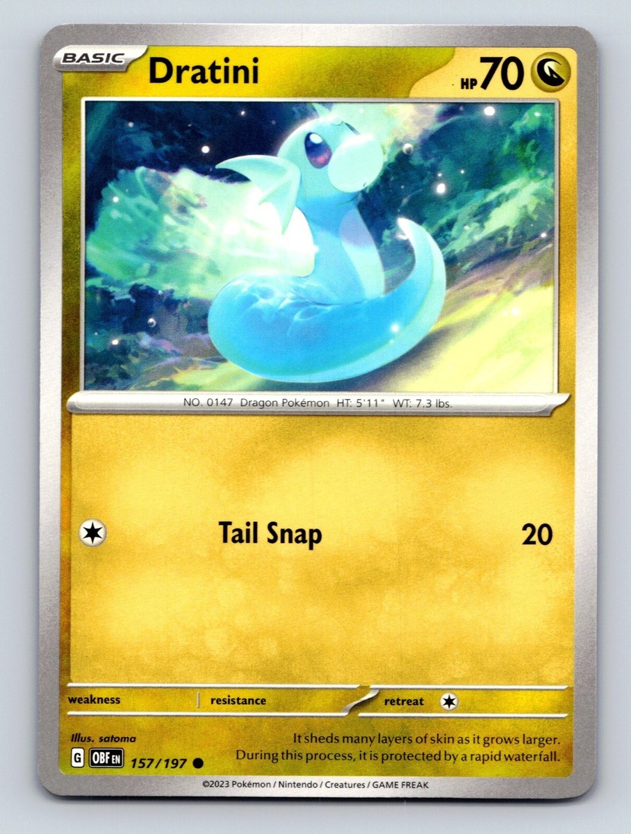 Dratini HP 70 Tail Snap Attack Rarity Beautiful Blue Pokémon | eBay