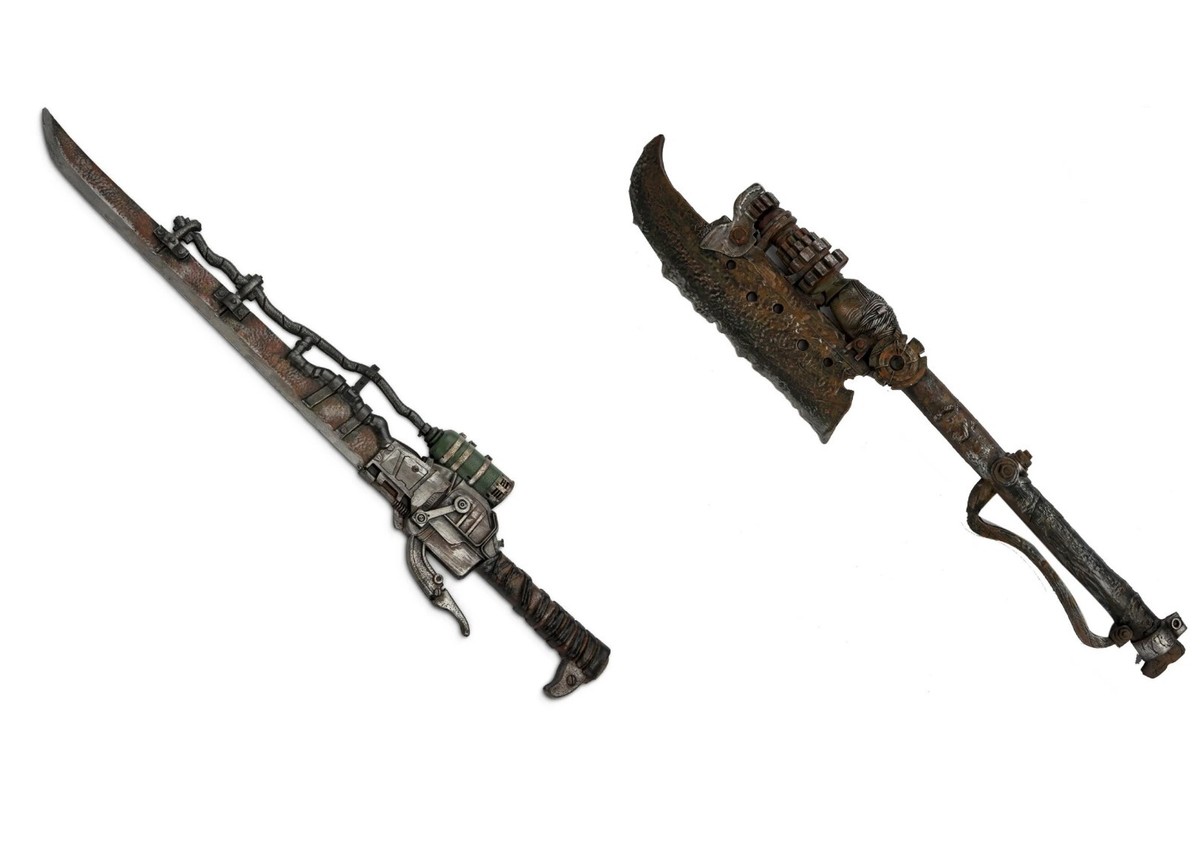 Steampunk Sword Axe Weapon Accessory Fancy Dress PU Foam Cosplay